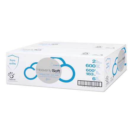 Papernet Heavenly Soft Centerpull Paper Towel, 2 Ply Ply, 600 Sheets Sheets, White, 6 PK 410073